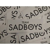 Team Sadboys Sticker, Black on White